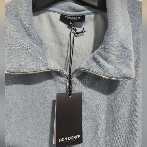 Ron Dorff Blue Terry Polo Shirt XXL - Picture 5 of 8